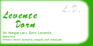 levente dorn business card